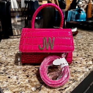 Jason Wu Pink Faux Croc-Embossed Women's mini handle Bag NWOT